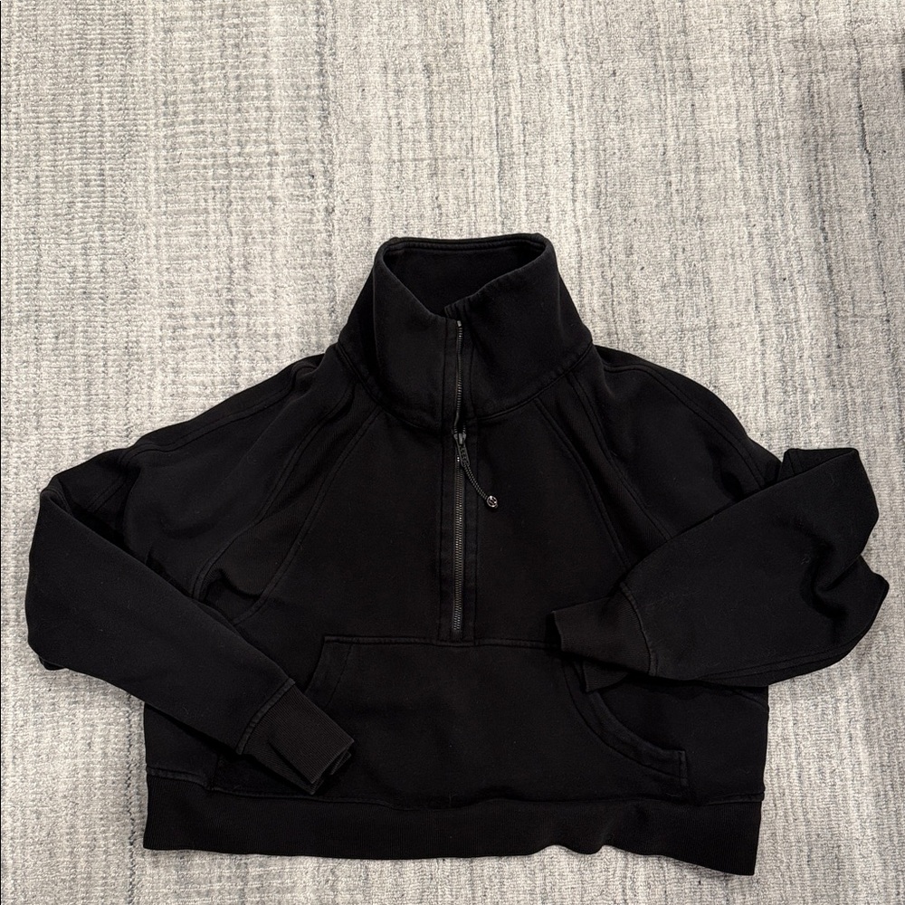 lululemon athletica Black Half-Zip Pullover Hoodie